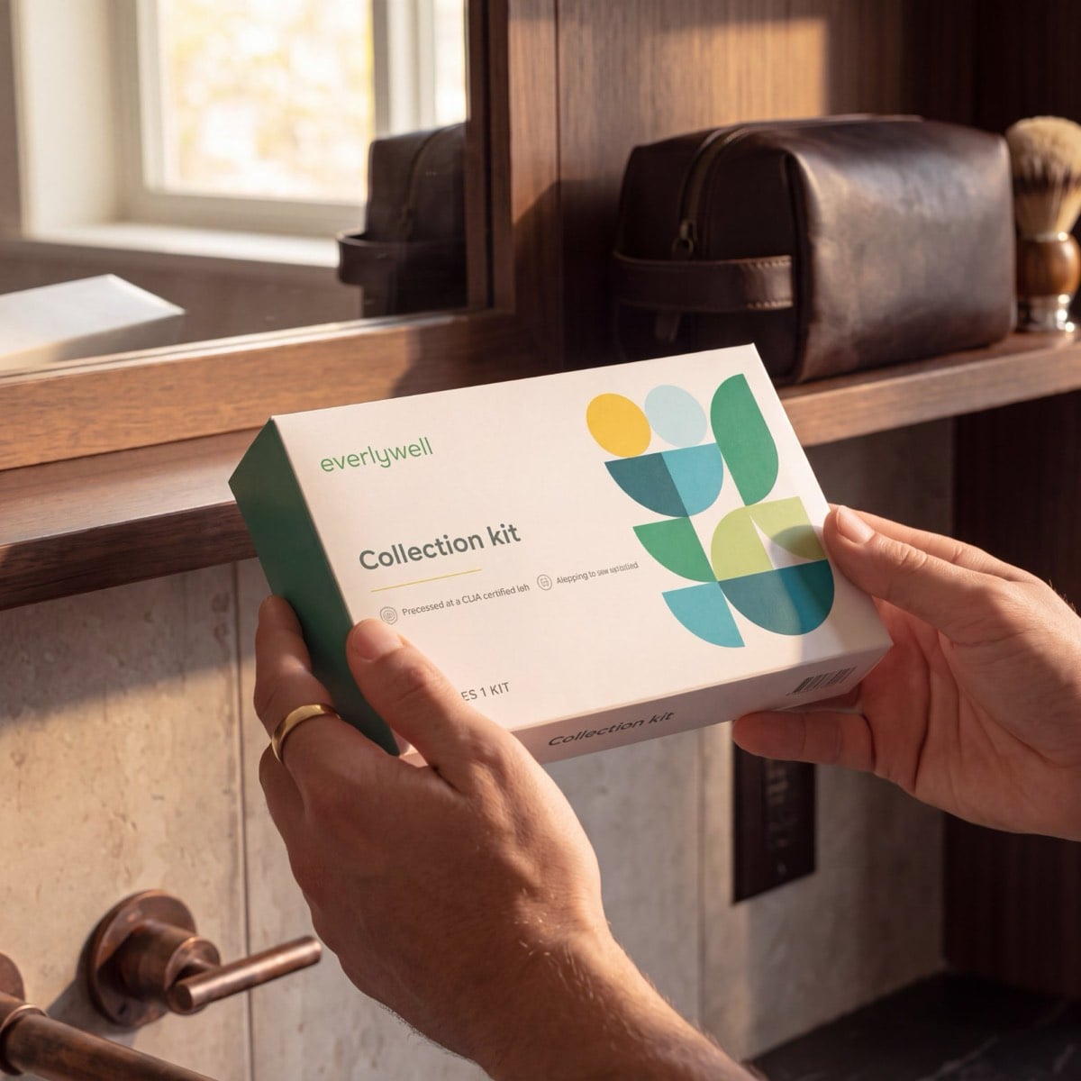 The Celiac Disease Screening Test kit in hand at home